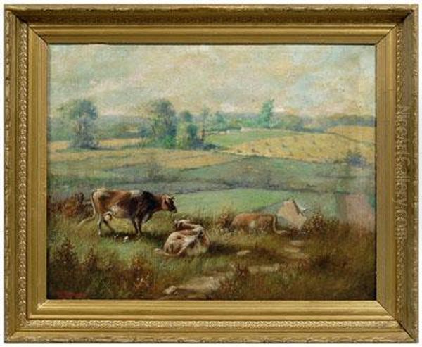 Long Island Farm Oil Painting by Robert Harvey