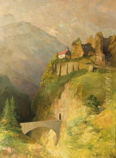 Falkenstein Latkepe Oil Painting by Gyula Hary