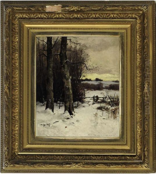 Edge Of The Woods Oil Painting by Du Bois Fenelon Hasbrouck