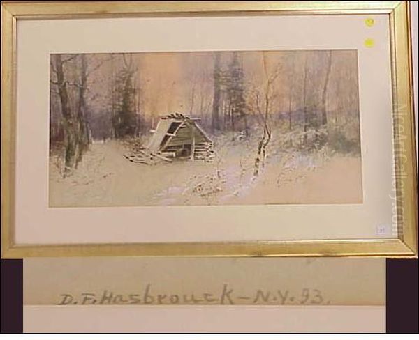 Woodedlandscape Oil Painting by Du Bois Fenelon Hasbrouck