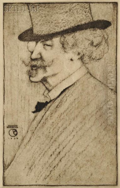 James Abbott Mcneill Whistler Oil Painting by Ernest Haskell