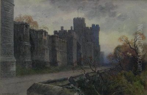 Windsor Castle - North Terrace And Winchester Tower by Ernest William Haslehurst