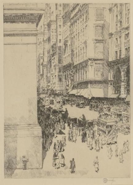 Fifth Avenue At Noon Oil Painting by Frederick Childe Hassam