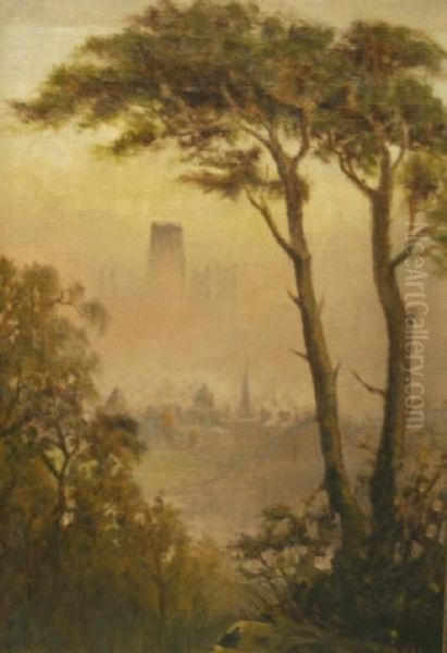 Durham Cathedral Oil Painting by John Haswell