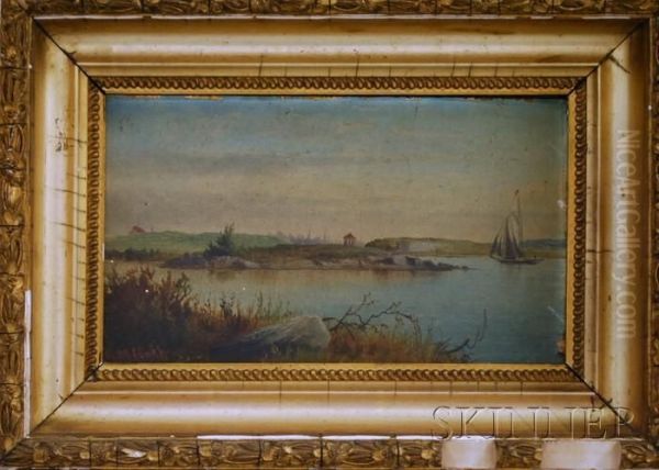 Harbor View Withpavilion Oil Painting by George M. Hathaway