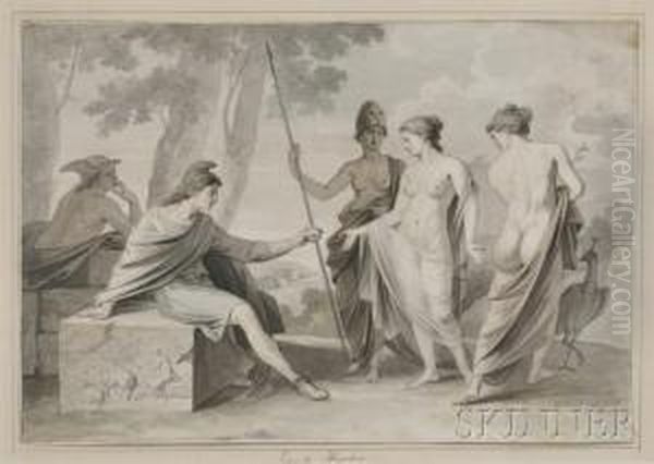 The Judgment Of Paris Oil Painting by Joseph Haubert