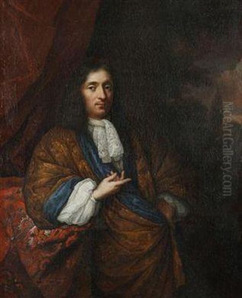 A Portrait Of Jan Van Probably A Dutch Painter From The 17th Century Oil Painting by Haunobergen