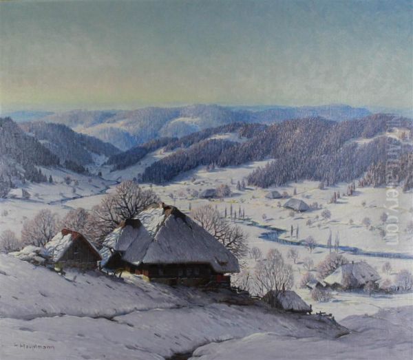 Winter Landscape by Karl Hauptmann