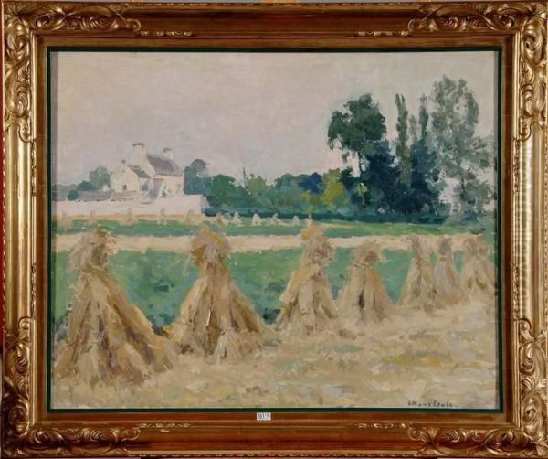 Les Gerbes Oil Painting by Gaston Haustrate