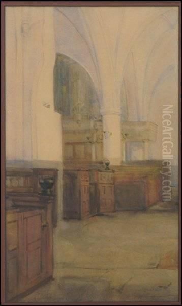 Interior Oil Painting by Gerhard Christiaan Haverkamp