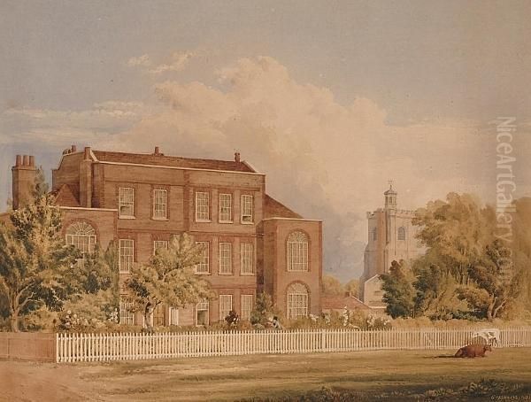 The Residence Of Joseph Calrow Oil Painting by George Hawkins