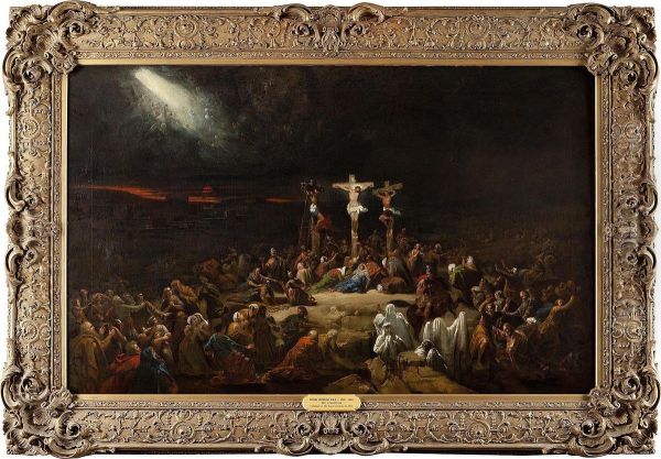 The Crucifixion Oil Painting by Henry A. Hawkins