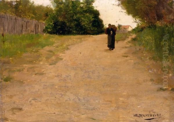 Paysanne Sur Un Chemin Oil Painting by Louis Welden Hawkins