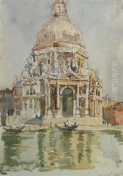 Santa Maria Della Salute, Venice Oil Painting by William Th. Martin Hawksworth