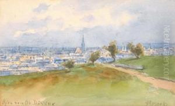 Wien Von Oberdobling Oil Painting by Vincenz Hawlicek