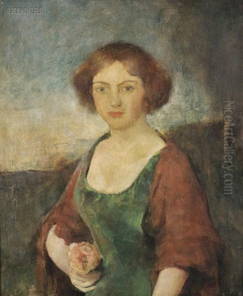 Rose Oil Painting by Charles Webster Hawthorne