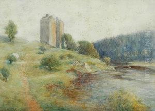 Neidpath Castle by Peter Alexander Hay