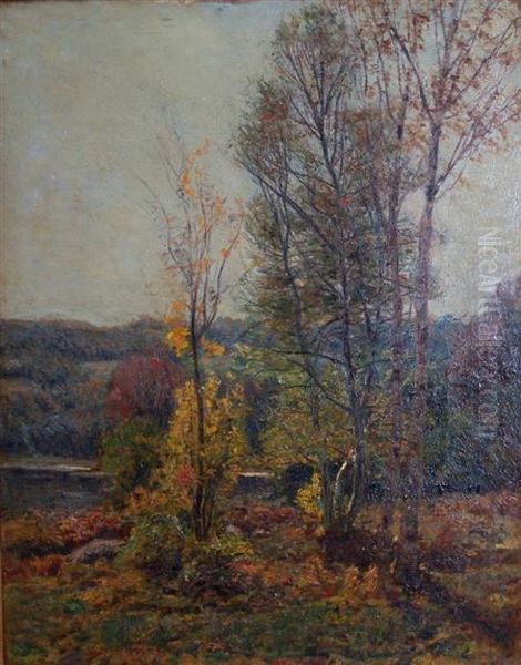 Through The Birches Oil Painting by Edward Parker Hayden