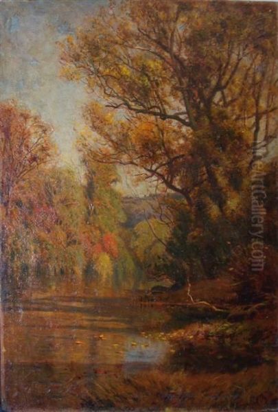 The River In September Oil Painting by Edward Parker Hayden