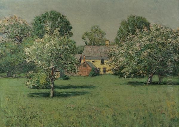 A Country Home In Spring Oil Painting by Edward Parker Hayden