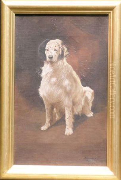 English Setter Oil Painting by Edward Parker Hayden