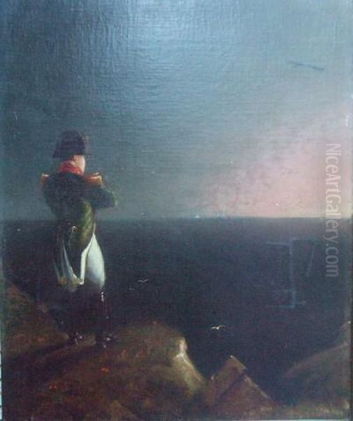 Napoleon Bonaparte Musing At St Helena Oil Painting by Benjamin Robert Haydon