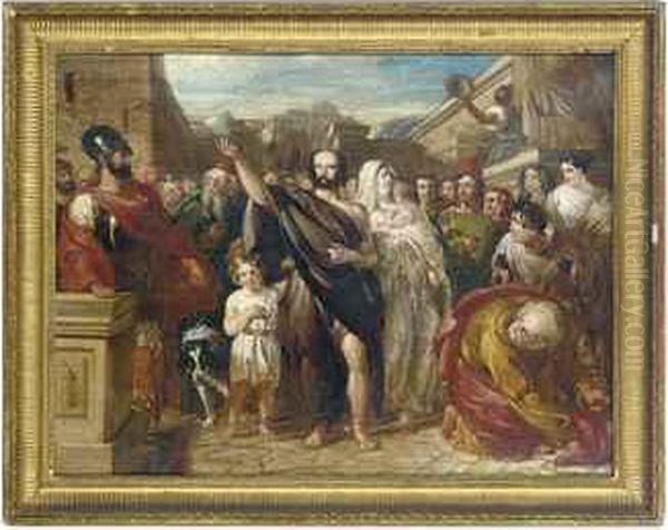 The Banishment Of Aristides From Athens Oil Painting by Benjamin Robert Haydon