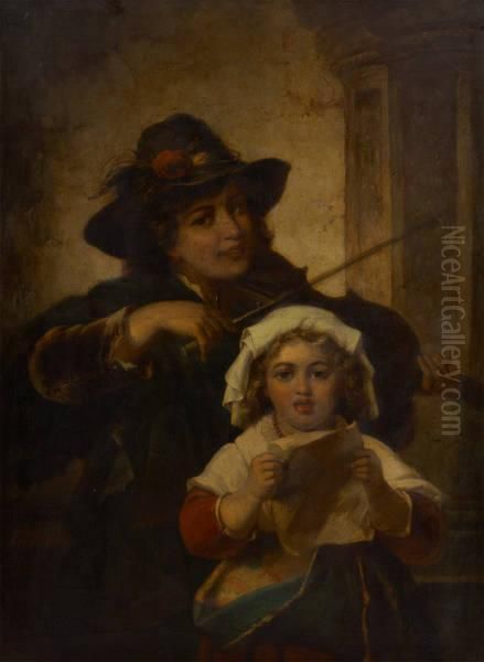 Les Musiciens Oil Painting by Joseph Hayer