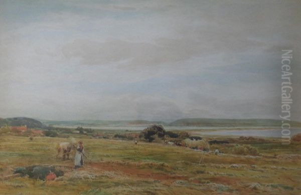 Haymaking Oil Painting by Claude Hayes