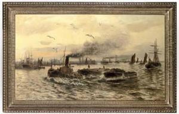 On The Thames, Near Woolwich Oil Painting by John Hayes