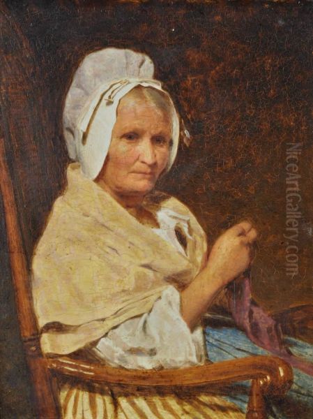 Portrait Of A Woman In A Chair Oil Painting by James Hayllar