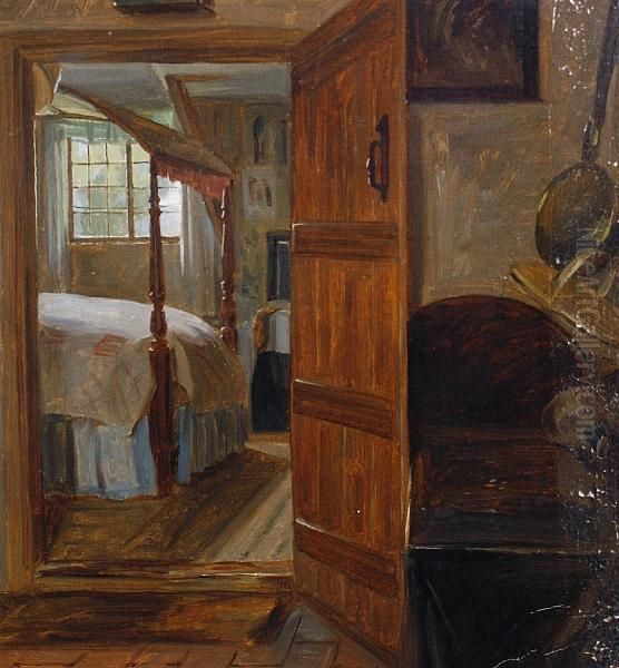 Bedroom Interior Oil Painting by James Hayllar