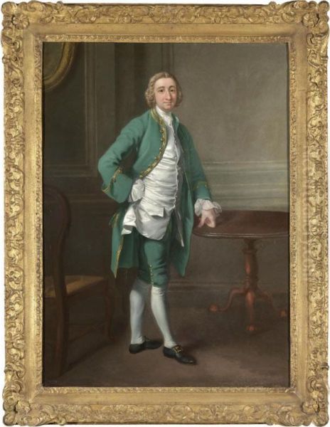 Portrait Of A Gentleman, Possibly Mr Goodyear St. John Oil Painting by Francis Hayman