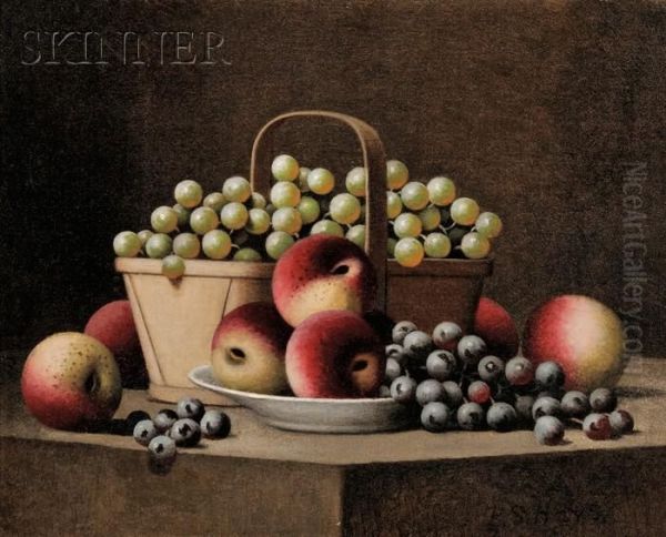 Still Life With Peaches And Grapes Oil Painting by Barton Stone Hays