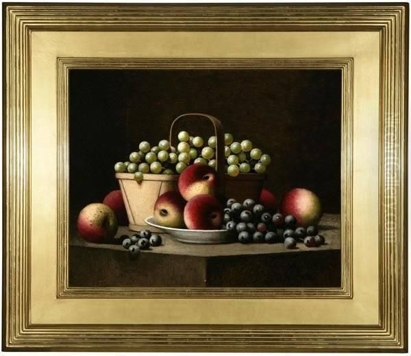 Still Life With Grapes And Apples Oil Painting by Barton Stone Hays