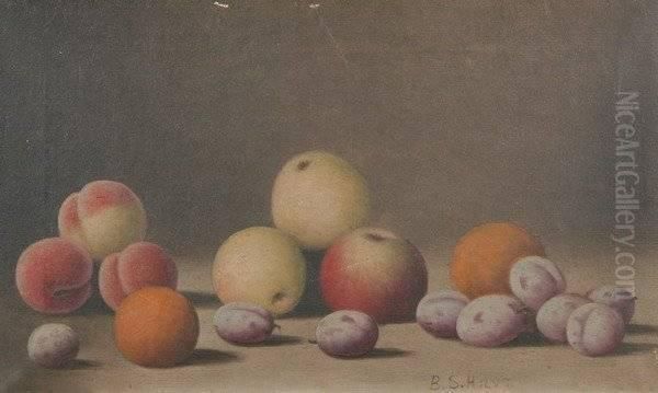 Still Life Of Apples, Peaches, Plums, And Oranges Oil Painting by Barton Stone Hays