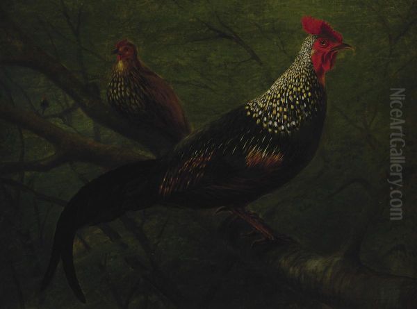 Pheasants Oil Painting by William Jacob Hays