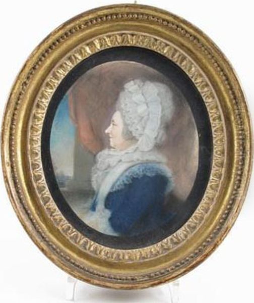 Lady Mallaby, Head And Shoulders Facing Left Oil Painting by Sir George Hayter