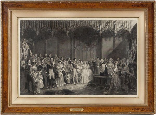 Marriage Of Queen Victoria And Prince Albert Oil Painting by Sir George Hayter