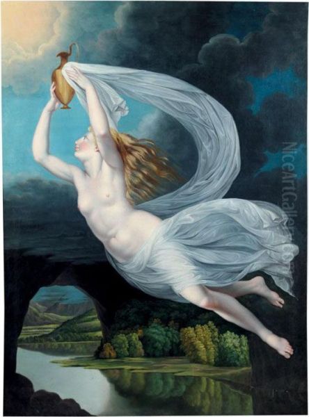 Iris Carrying Waters Of The River Styx To Olympus For The Gods To Swear By Oil Painting by Guy Head