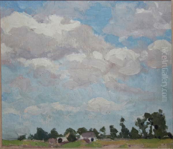 Farmstead Oil Painting by Michael Healy