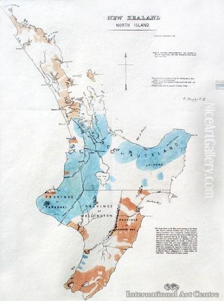 New Zealand North Island Oil Painting by Charles Heaphy