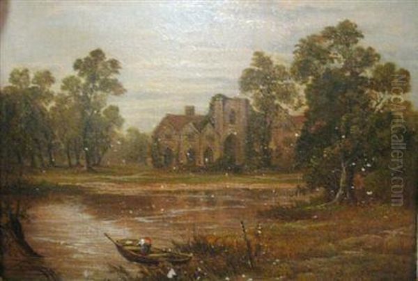 Tentern Abbey On The Wye Oil Painting by Thomas Frank Heaphy