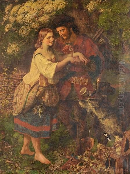 Robin Hood And Maid Marian Oil Painting by Thomas Frank Heaphy