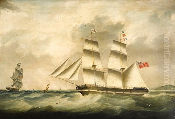 The Full-rigged 'james Ray' Oil Painting by Joseph Heard