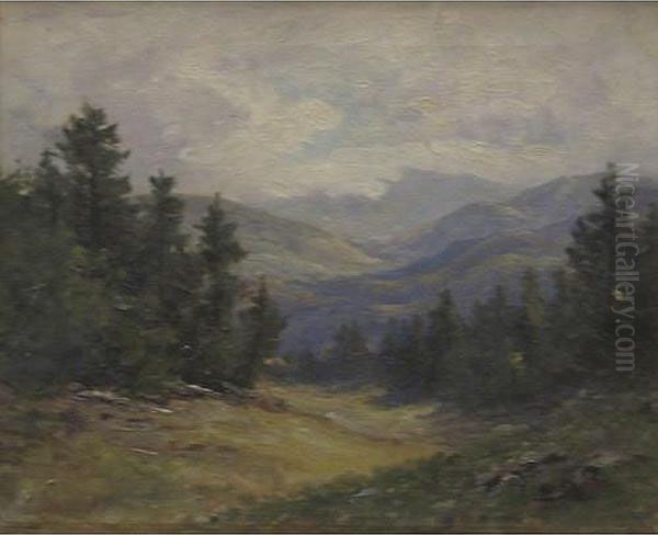 Declining Day; Rolling Hills (a Pair) Oil Painting by Frank L. Heath