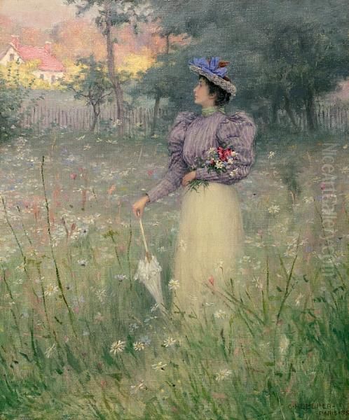 Gathering Wildflowers by Charles Heberer