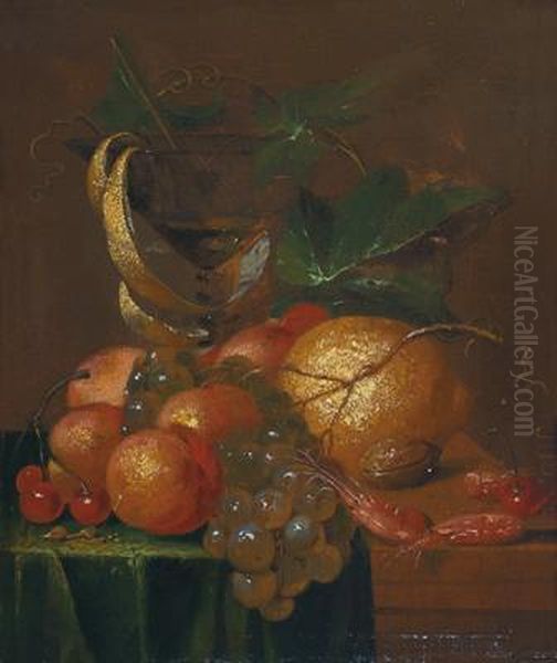 Natura Morta Con Frutti Oil Painting by Cornelisz. De Heem