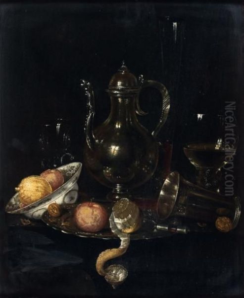 Nature Morte Oil Painting by Heem De Jan Davidsz & Studio