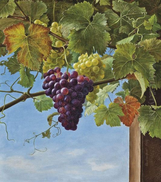 The Grapevine Oil Painting by Ida Marie Margrethe Heerfordt